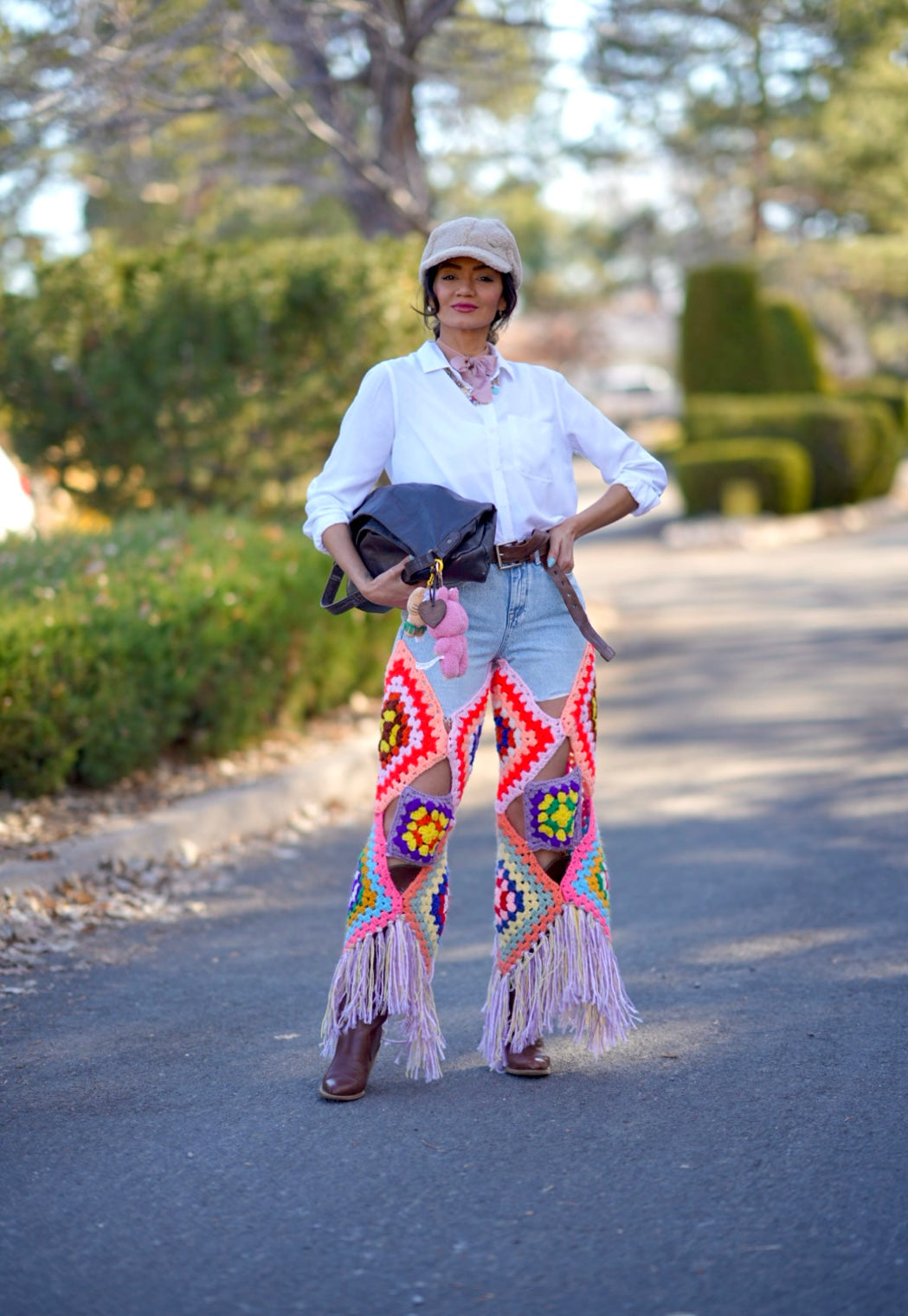 Size request. The granny fringe jeans